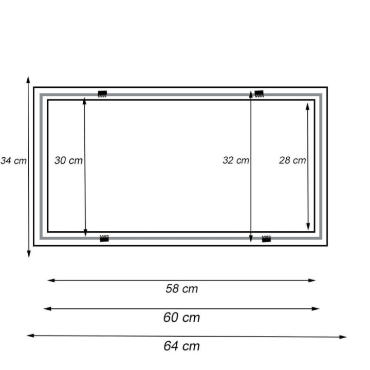 Cadre Encastré pour Panneaux LED 30x60 cm | Installation Rapide & Finition Discrète