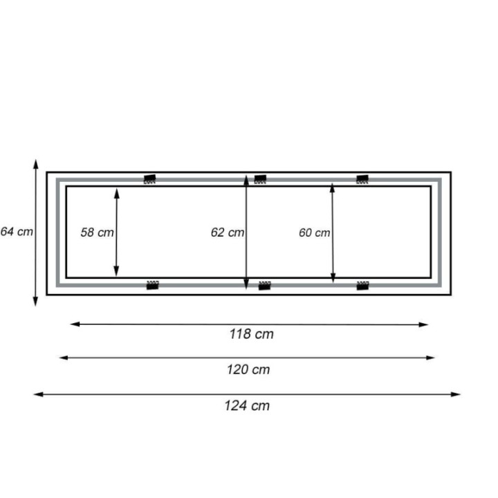 Cadre Encastré pour Panneaux LED 60x120 cm | Design Élégant & Installation Facile