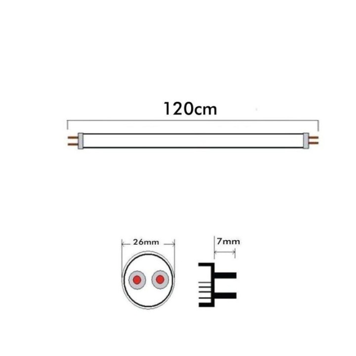 Pack de 10 Tubes LED 20W 120cm T8 Verre – 3400Lm, 170 lm/W, haute puissance lumineuse