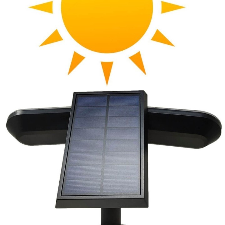 Lampe solaire de jardin 4500K orientable 360° – Détecteur de mouvement – Éclairage extérieur autonome