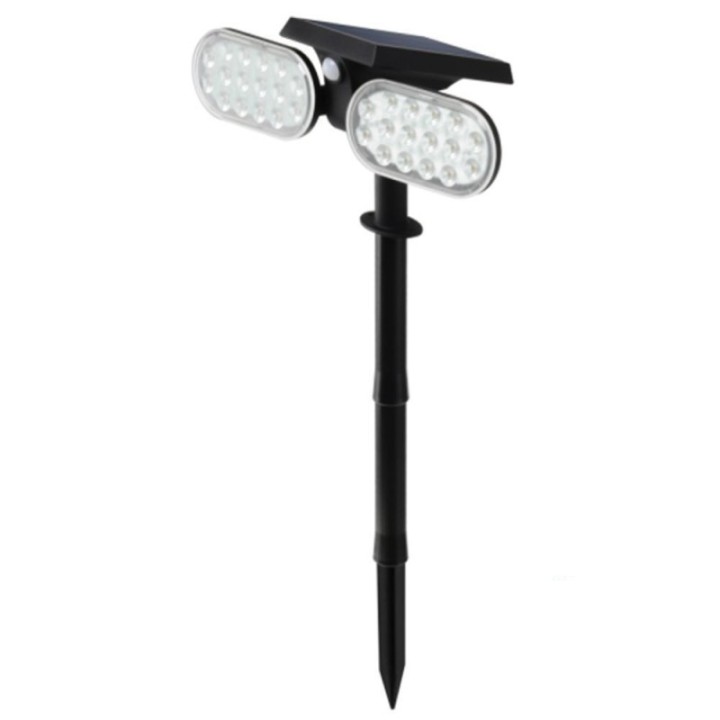 Lampe solaire de jardin 4500K orientable 360° – Détecteur de mouvement – Éclairage extérieur autonome