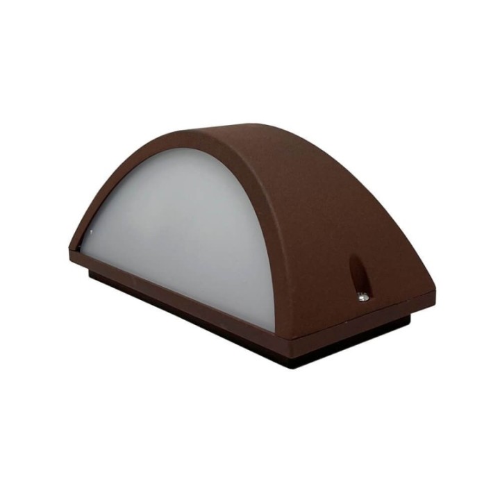 Applique murale LED marron IP54 – Aluminium & verre – Douille E27 – Extérieure & intérieure