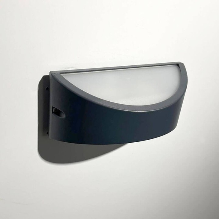 Applique murale LED noire IP54 – Aluminium & verre – Douille E27 – Intérieure & extérieure