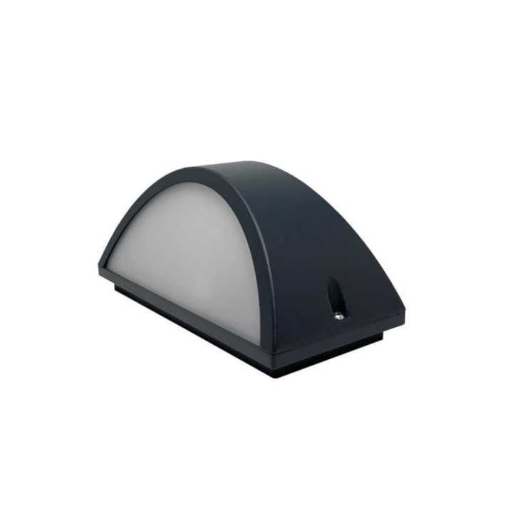 Applique murale LED noire IP54 – Aluminium & verre – Douille E27 – Intérieure & extérieure