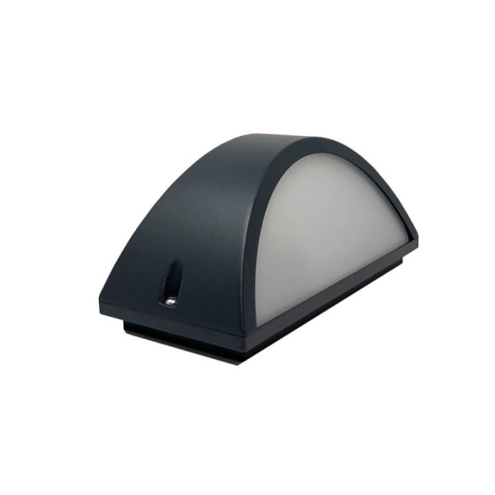 Applique murale LED noire IP54 – Aluminium & verre – Douille E27 – Intérieure & extérieure