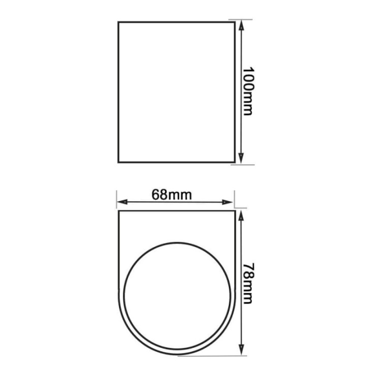 Applique murale LED marron - IP65 – GU10 – faisceau unique –
