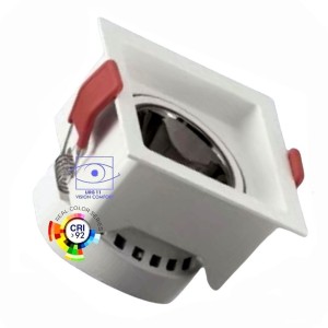 Spot LED carré Blanc 5W -...
