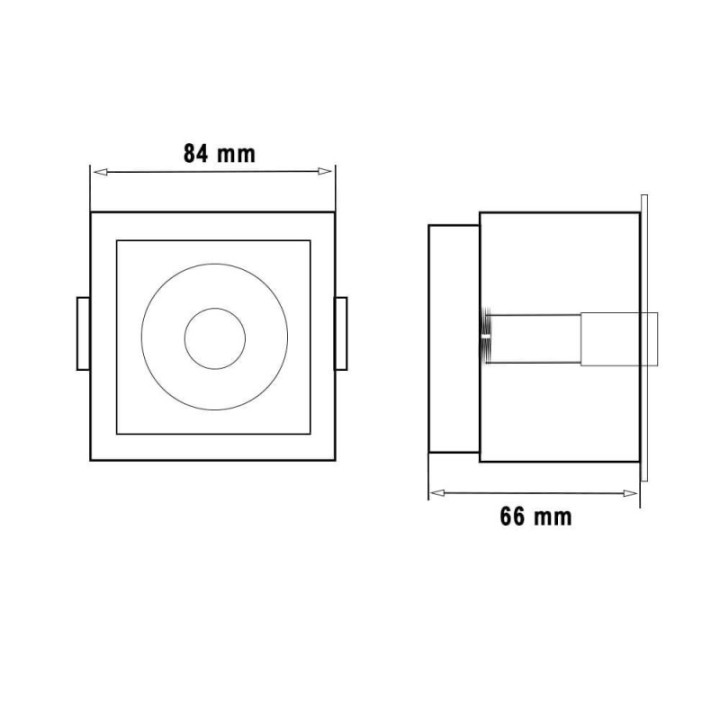 Spot LED carré Blanc 5W - 8W -12W  - ajustable - CCT- CRI+92