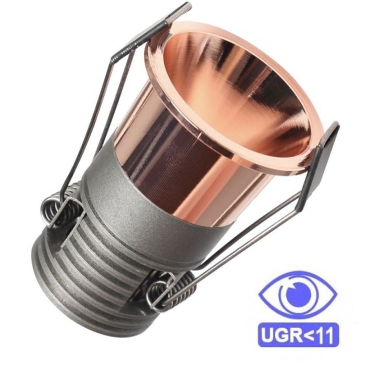 Mini spot LED 5W Cuivré - Bridgelux - 40° - UGR11 - CCT