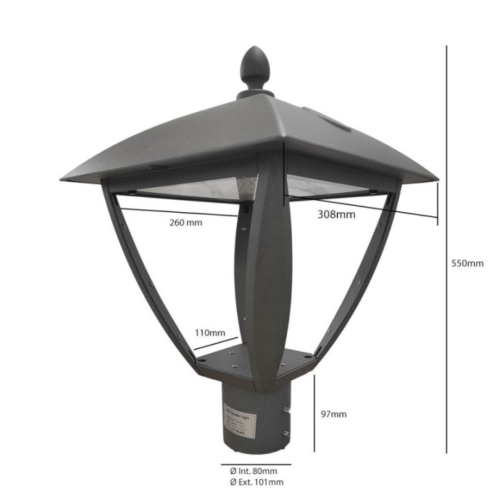Réverbère LED 10W-100W – Driver Philips – IP65 - Moderne et design