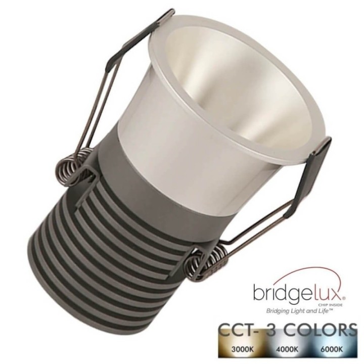 Mini spot LED 5W Chrome - Bridgelux - 40° - UGR11 - CCT