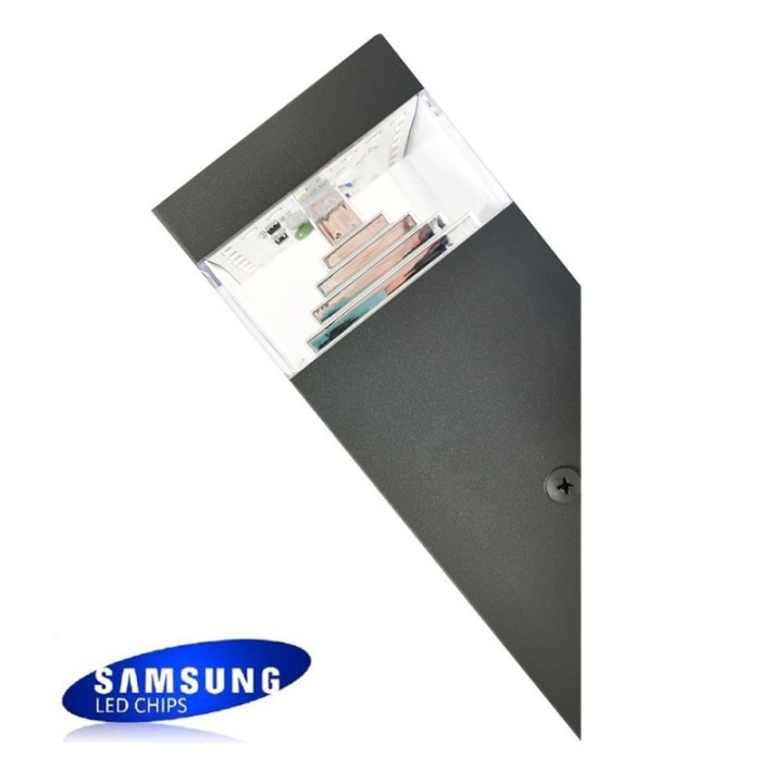 Applique murale LED 8 watts IP44 – Extérieure décorative – Acier et polycarbonate