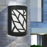 Applique extérieur feuille anthracite pour ampoule LED E27
