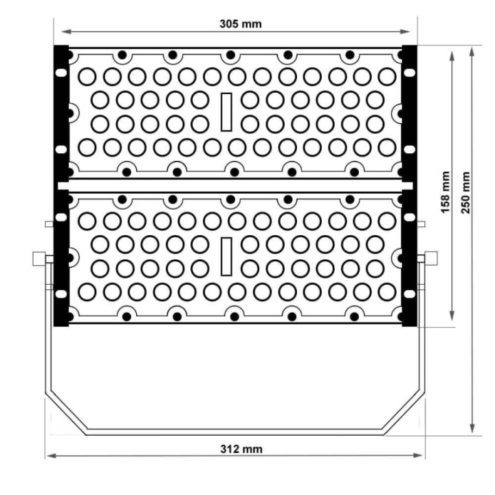 Projecteur LED 100W - Drivers Philips – Pour stade et terrain de sport