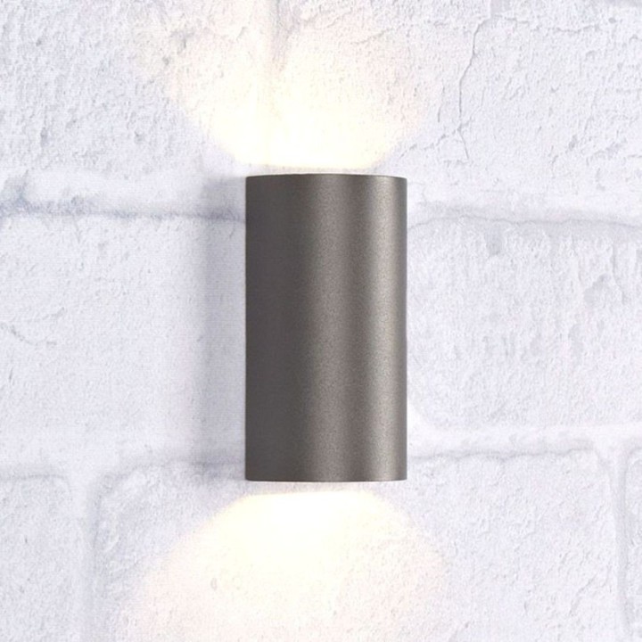 Applique murale LED 12W IP54 – Double éclairage décoratif – Aluminium noir