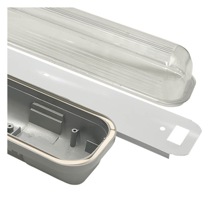 Bloc étanche IP65 pour 1 tube LED 120cm (éclairage parking)