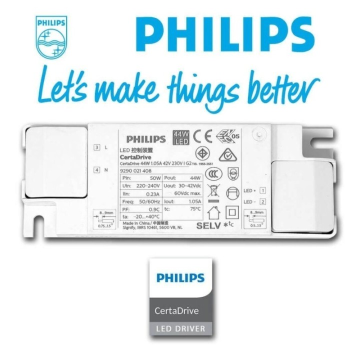 Cadre lumineux LED 60x60cm 40w pour faux plafond - Philips Drivers