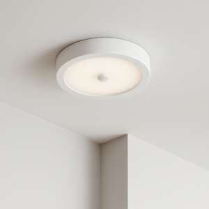 plafonnier détection 24w ajustable blanc rond