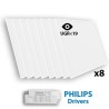 Lot de 8 Dalles LED - 40W - UGR19 - Drivers Philips