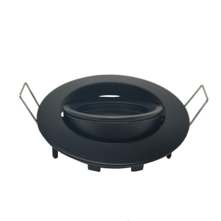 Anneau d'encastrement orientable noir GU10
