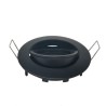 Anneau d'encastrement orientable noir GU10