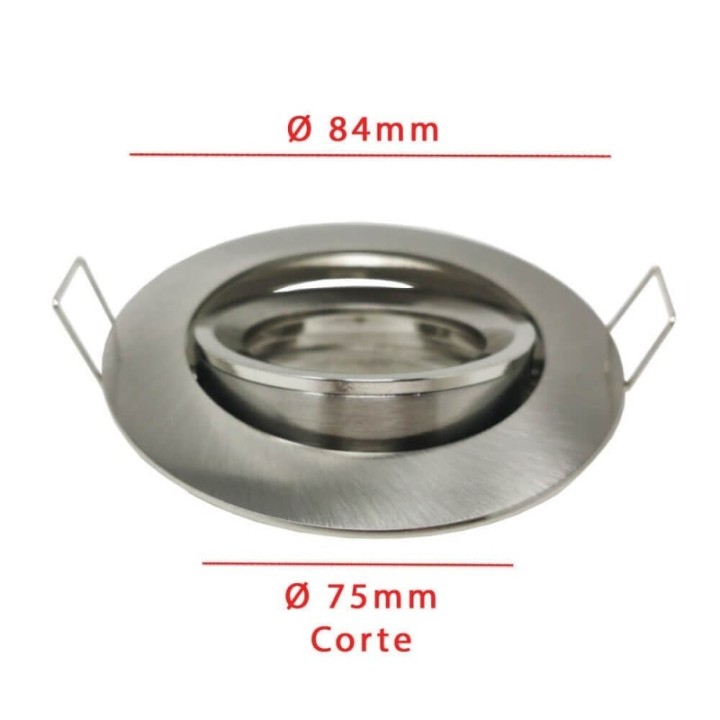 Anneau d'encastrement orientable inox GU10