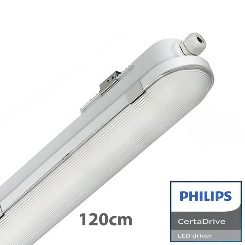 éclairage LED réglette 120 cm étanche extérieur illumination garage atelier entrepôt