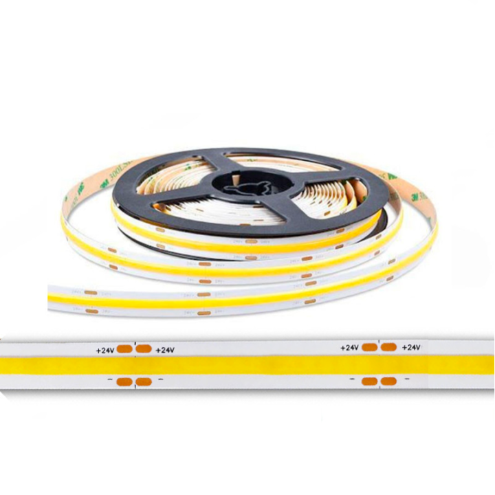 Ruban LED COB 24V – 320 LED/m – CRI90 – 12W/m – Lumière uniforme et puissante