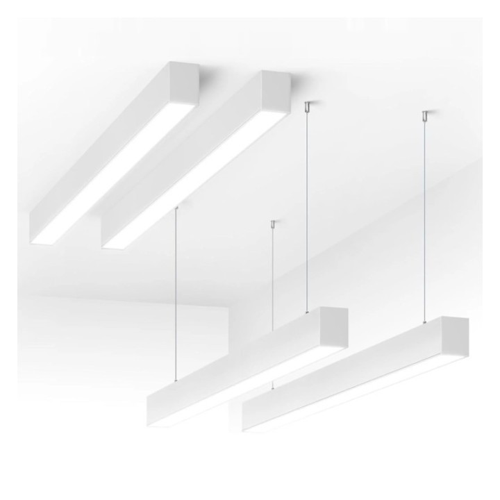 Linéaire suspendu 150 cm Blanc – 50W – 3CCT – Interconnectable