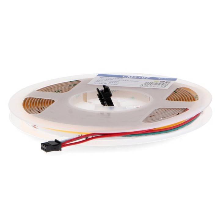 Ruban LED COB 24V – 320 LED/m – CRI90 – 12W/m – Lumière uniforme et puissante
